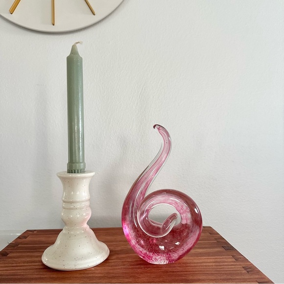 Vintage Other - SOLD MCM Swirl Hand Blown Glass Art Deco Trinket